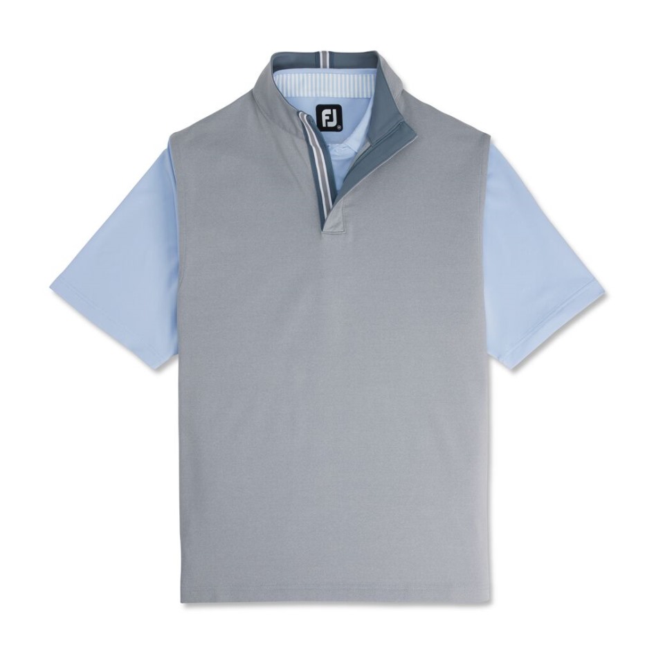 Footjoy Switzerland Graumeliertes Stretch-Jersey – Stil Der Vorherigen Saison