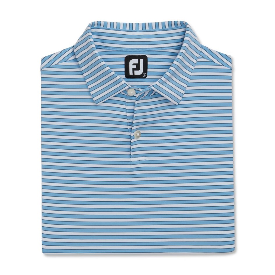 Footjoy Switzerland Mini Regimental Stripe Lisle Selbstkragen Dämmerungsblau-weiß-tinte