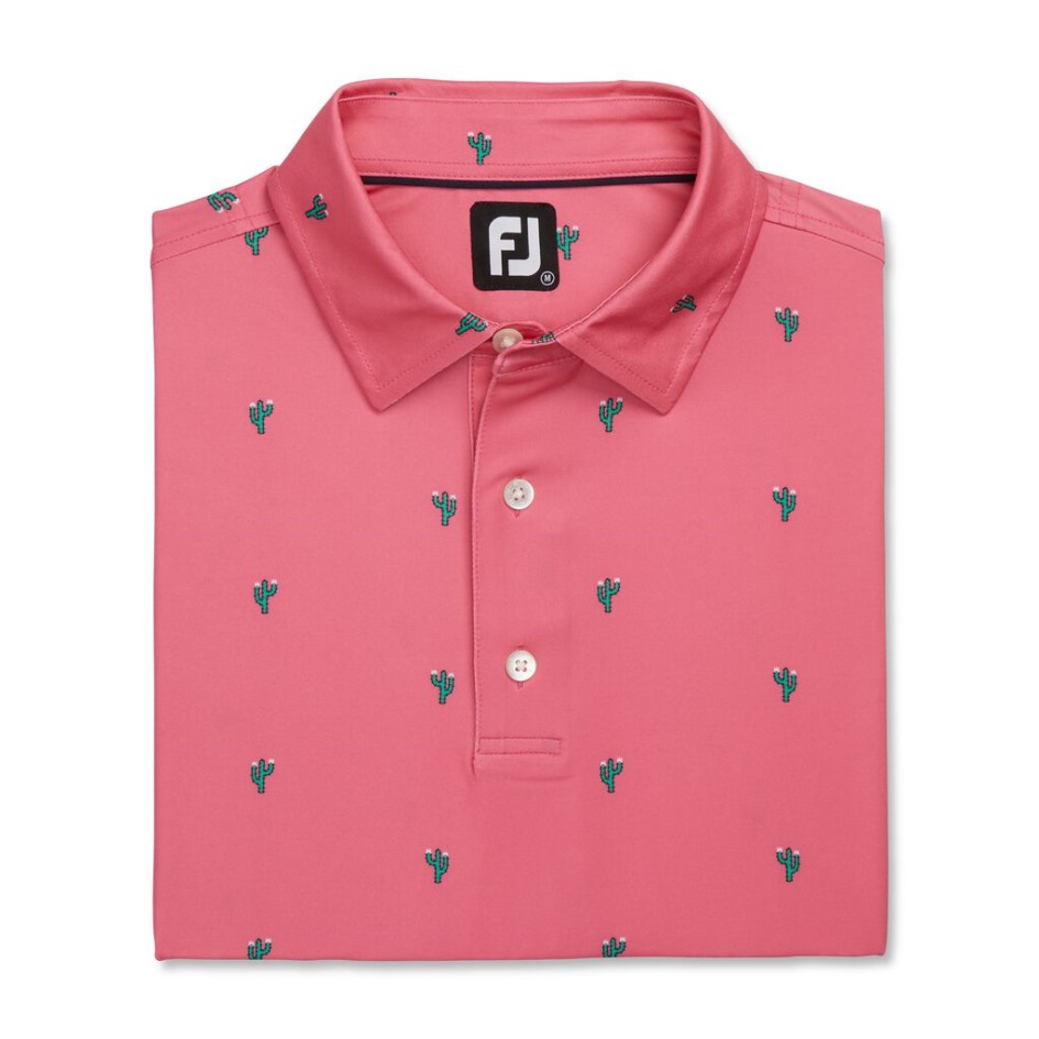 Footjoy Switzerland Kaktus-Print Lisle Selbstkragen Wassermelone