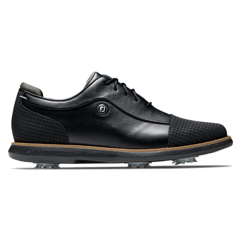 Footjoy Switzerland Tradition Cap Toe Damen-vorsaison Stil Schwarz