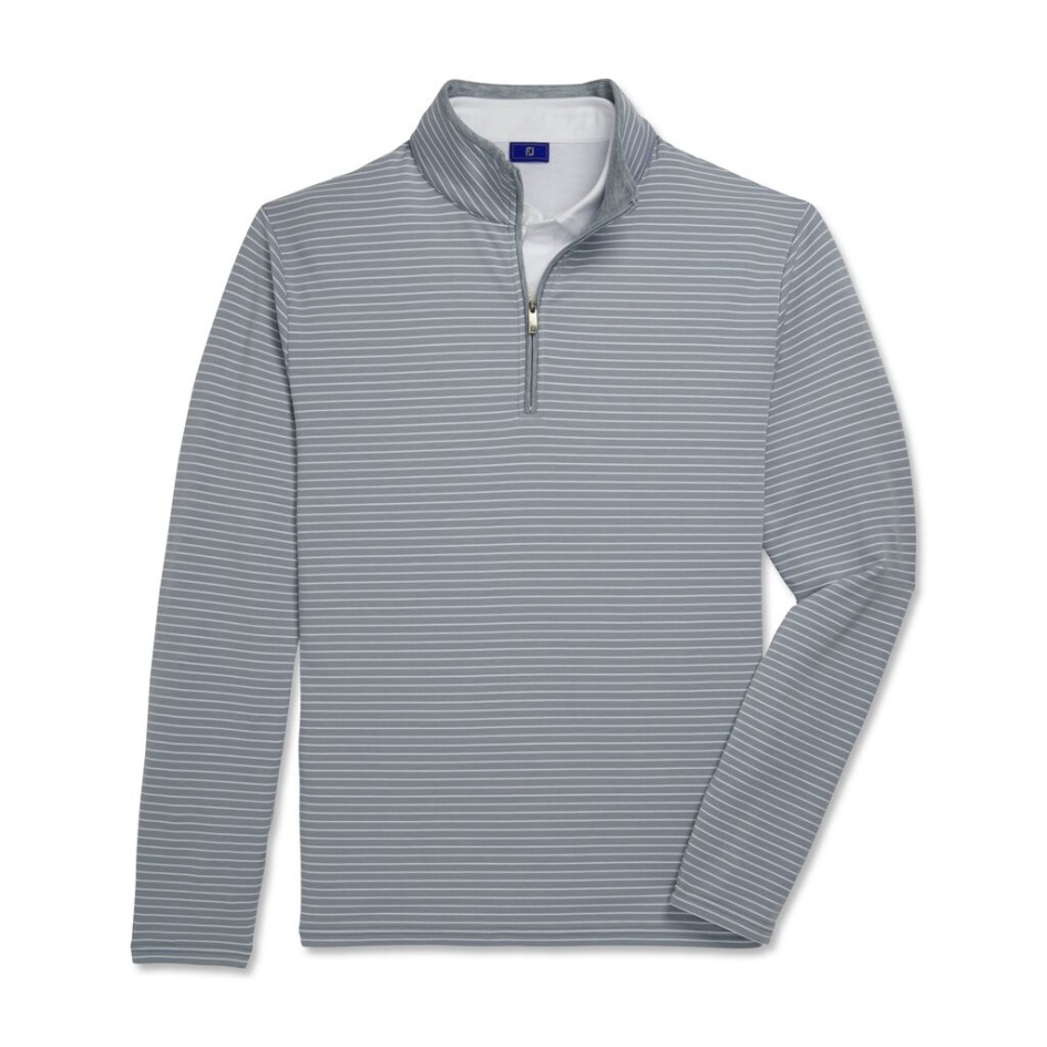 Footjoy Switzerland Graumelierter French Terry Mit Viertelreißverschluss