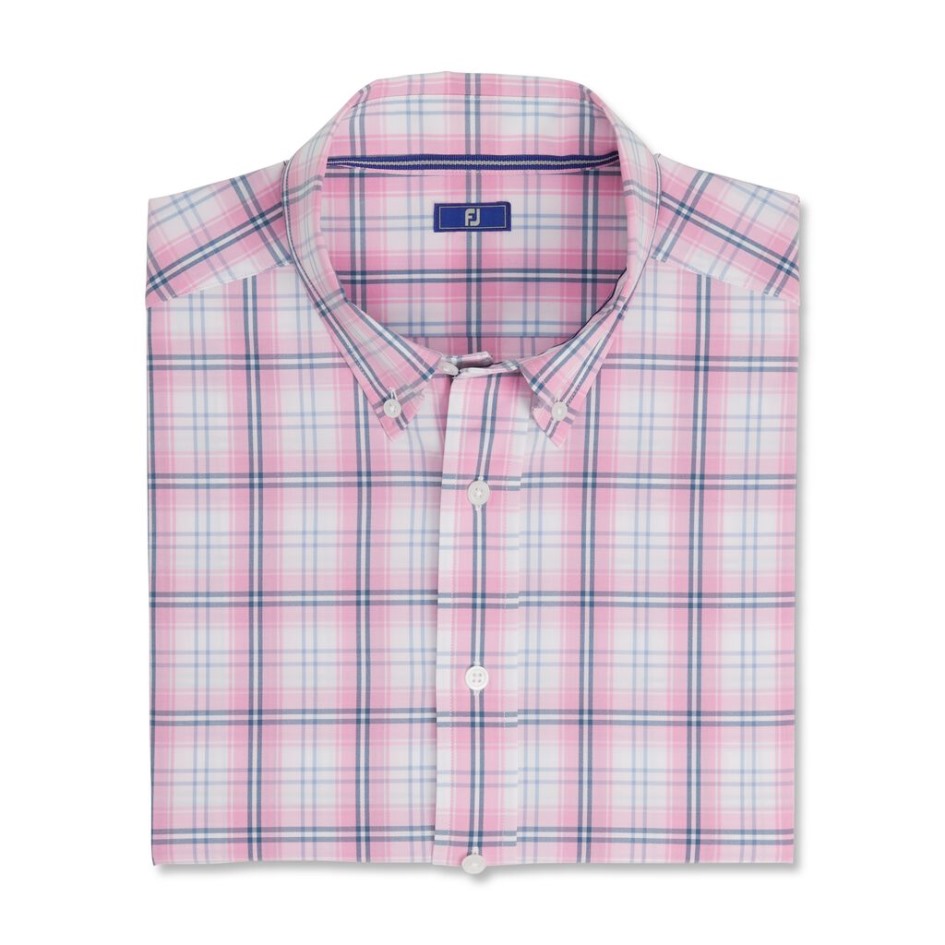 Footjoy Switzerland Performance Tartan Plaid-vorsaison Style Dogwood Pink
