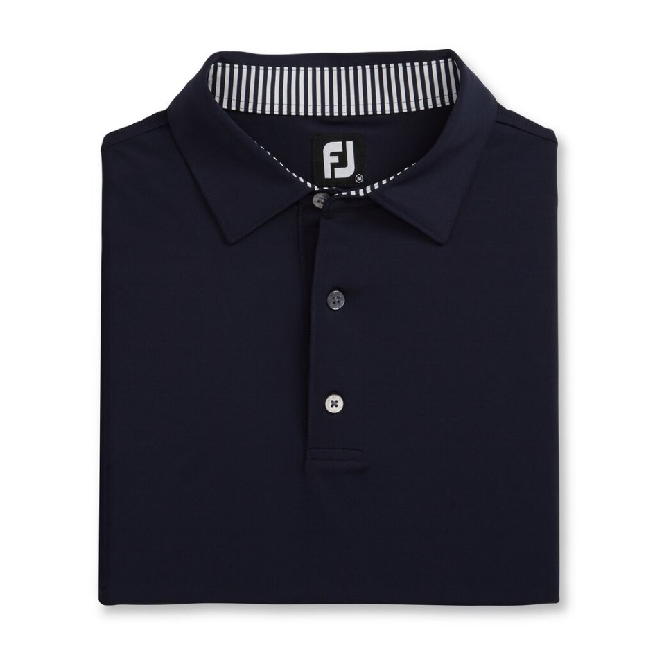 Solide Lisle Selbstkragen Footjoy Switzerland Navy