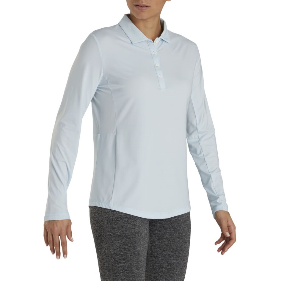 Eisblaues Sonnenschutzshirt Langarm Damen Footjoy Switzerland