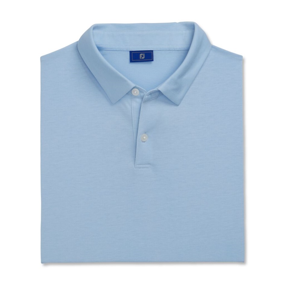 Blue Haze Footjoy Schweiz Athletisch Geschnittener Fester Trikot Mit Selbstkragen