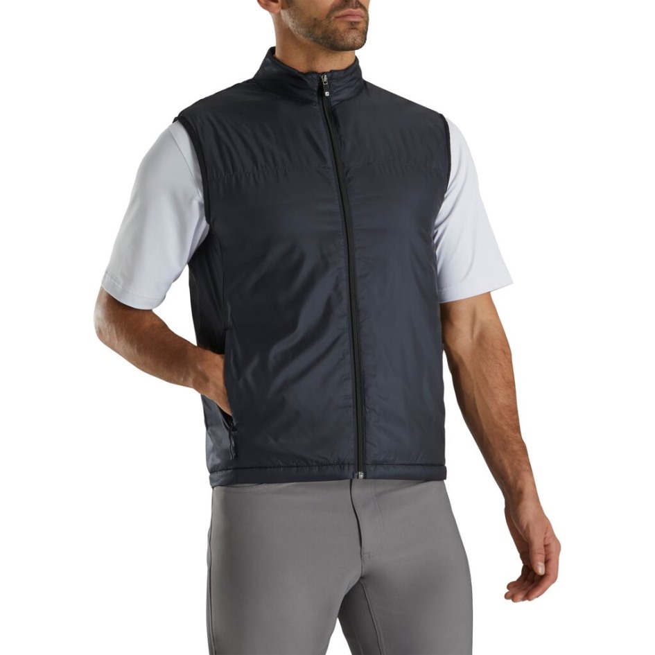 Footjoy Switzerland Isolierte Weste Mit Durchgehendem Reißverschluss Schwarz