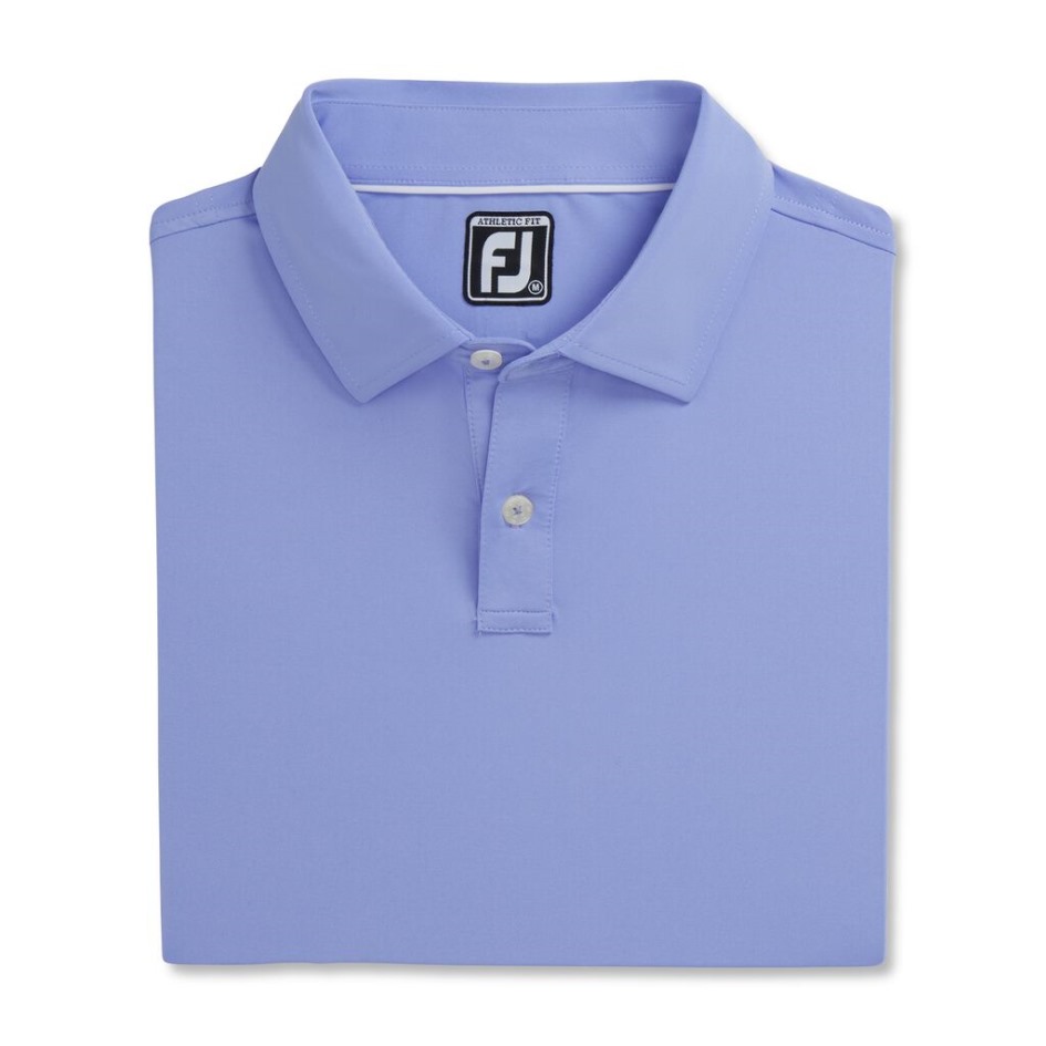 Footjoy Switzerland Blau Violett Athletische Passform Fester Stehkragen