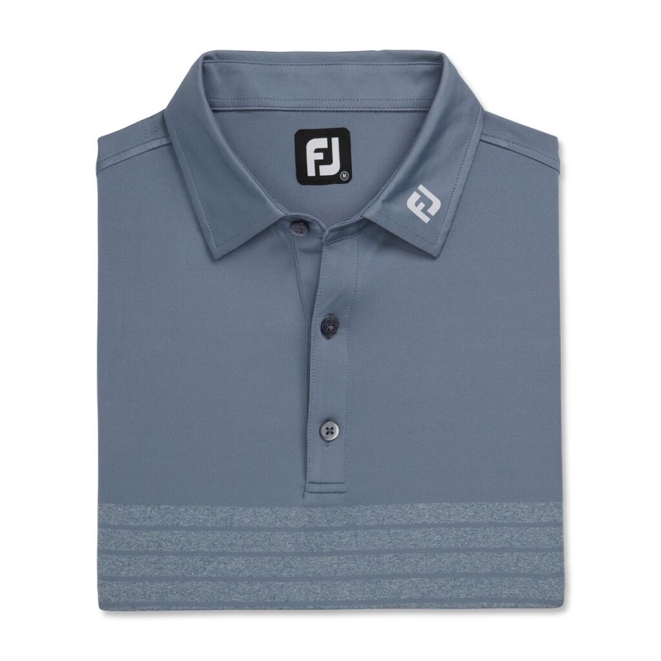 Footjoy Switzerland Engineered Heather Nadelstreifen Lisle Selbstkragen-Vorsaison-Stil Graphit