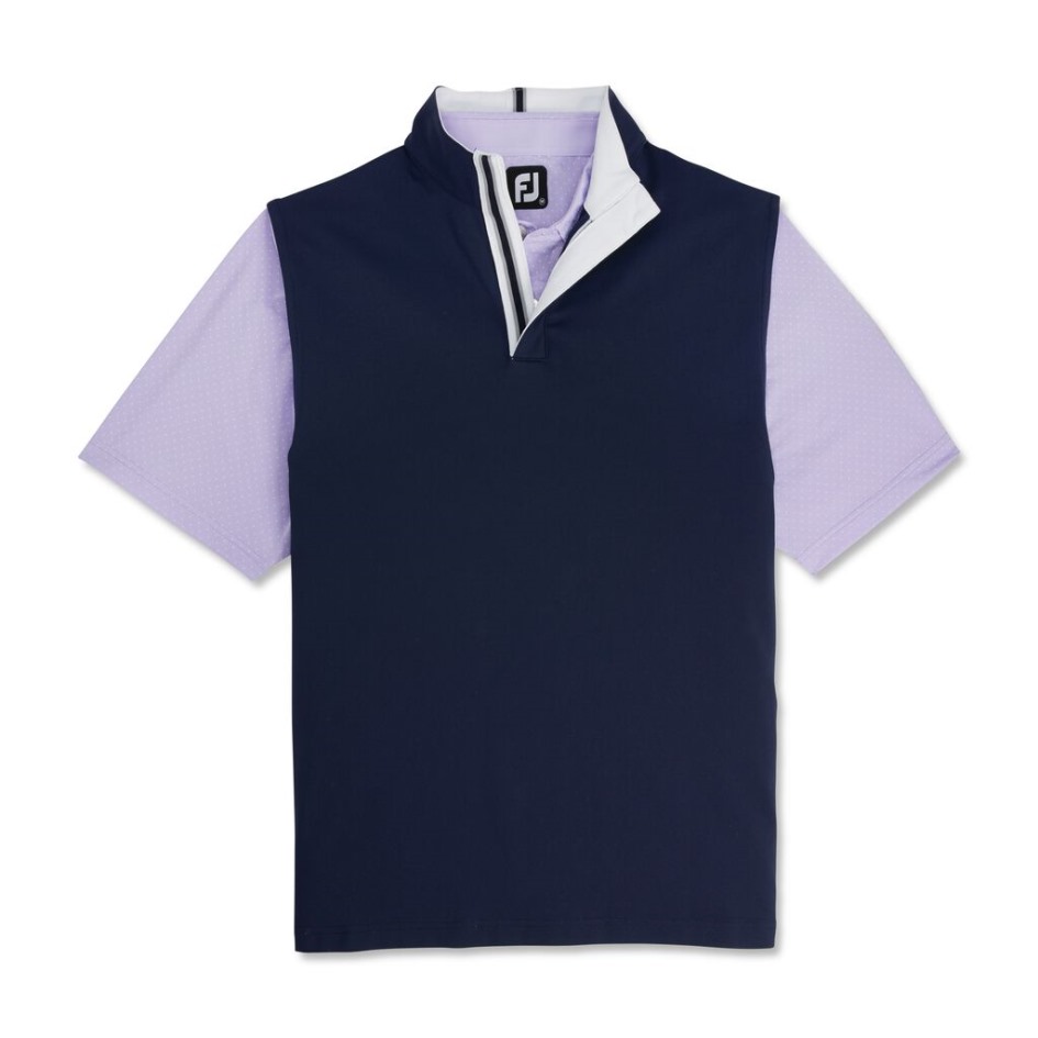 Footjoy Switzerland Stretch Trikot-vorsaison Stil Navy