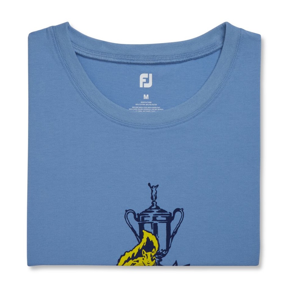 2022 USA Offenes T-shirt Mit Eichhörnchen-grafik Damen-stil Der Vorherigen Saison Himmelblau Footjoy Switzerland