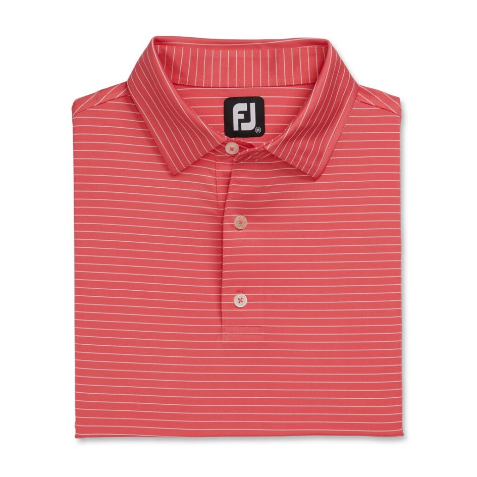 Flamingo-white Footjoy Schweiz Lisle Klassischer Bleistiftstreifen