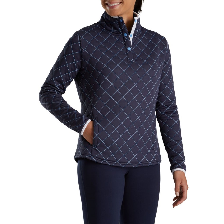 Footjoy Switzerland Navy Gesteppter Midlayer Damen