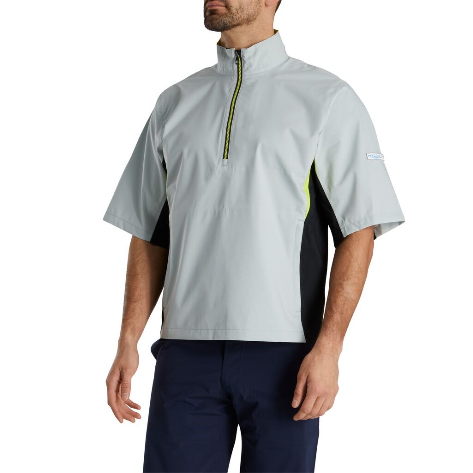 Hydrolite Kurzarm Regenshirt Silber-schwarz-lime Footjoy Switzerland
