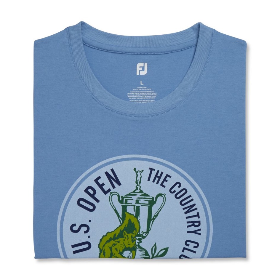 2022 USA Grafik-T-Shirt Mit Offenem Kreis Im Stil Der Vorherigen Saison, Himmelblau, Footjoy Switzerland