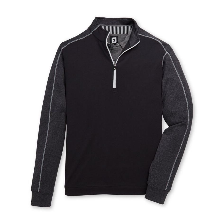 Footjoy Switzerland Tonal Heather Midlayer Schwarz