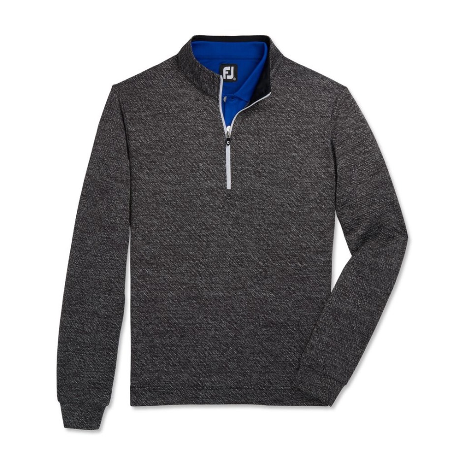 Footjoy Switzerland Jacquard-Textur-Midlayer Schwarz