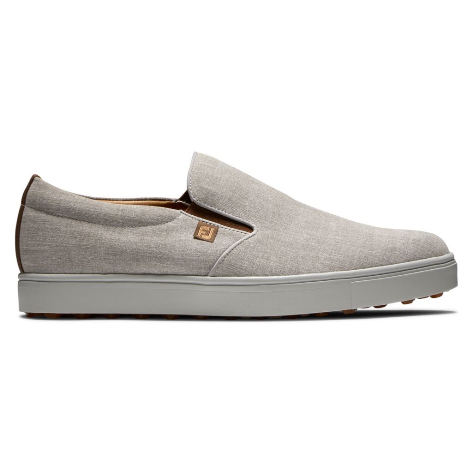 Weiß-silber Footjoy Switzerland Club Casual Slip-on