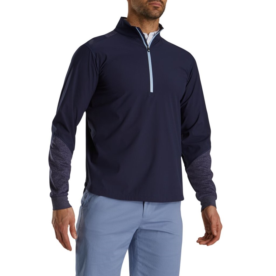 Footjoy Switzerland Marineblau-melierter Hyperflex-Pullover