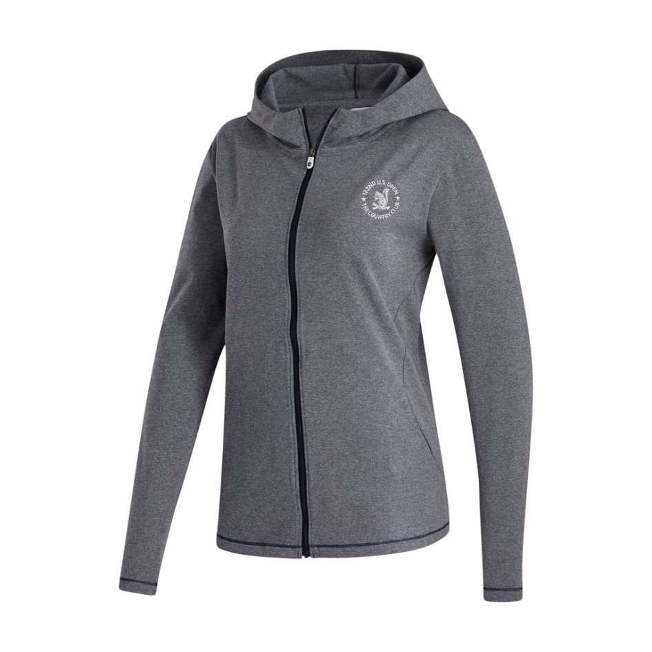 Footjoy Schweiz 2022 U.s. Offener Kapuzenpullover Mit Durchgehendem Reißverschluss Für Damen – Marineblau Im Stil Der Vorherigen Saison