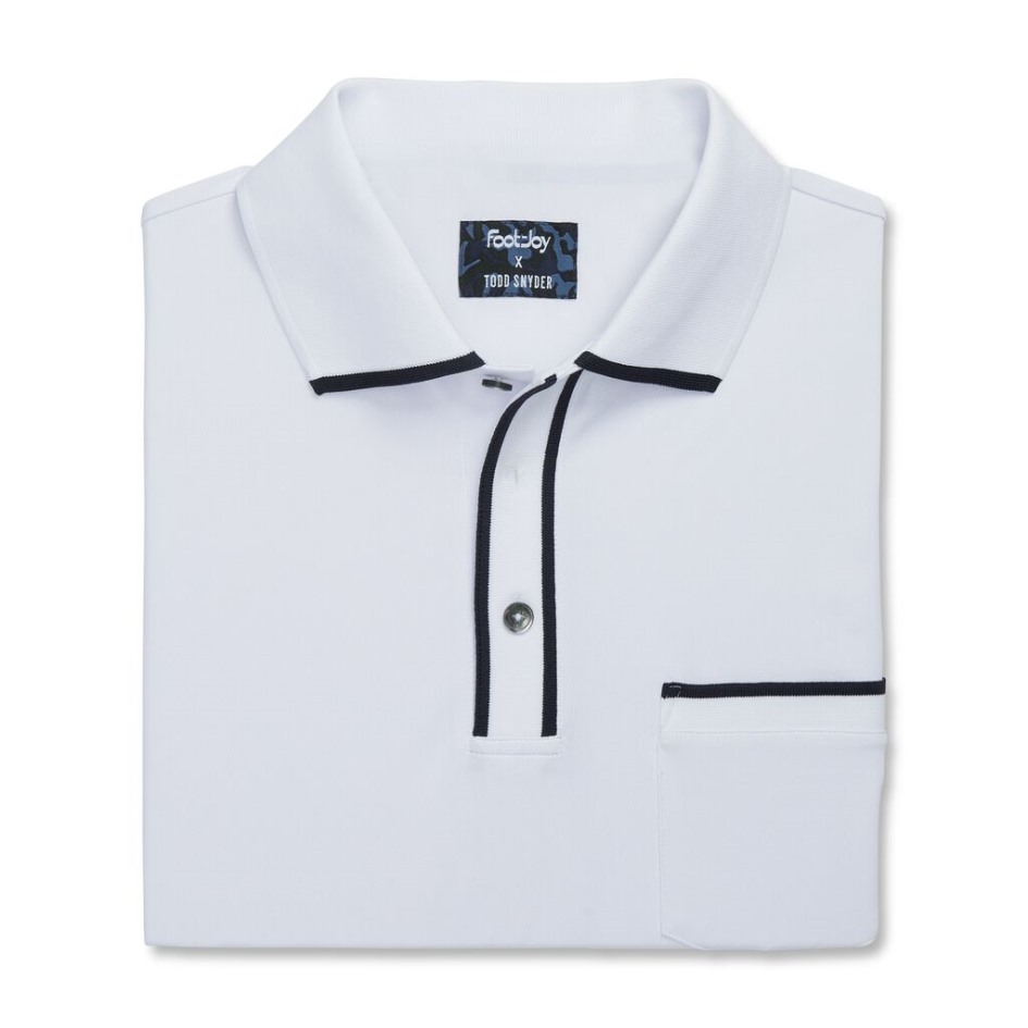 Piqué-Poloshirt Mit Weißen Spitzen Von Footjoy Switzerland