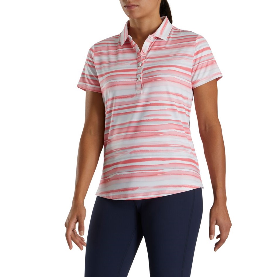 Footjoy Schweiz Hellkoralle Kurzarm Aquarell Frauen