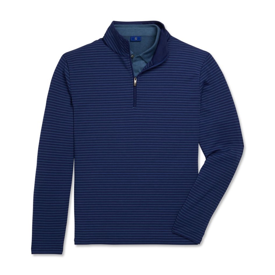 Footjoy Switzerland French Terry Viertelreißverschluss Indigo-storm