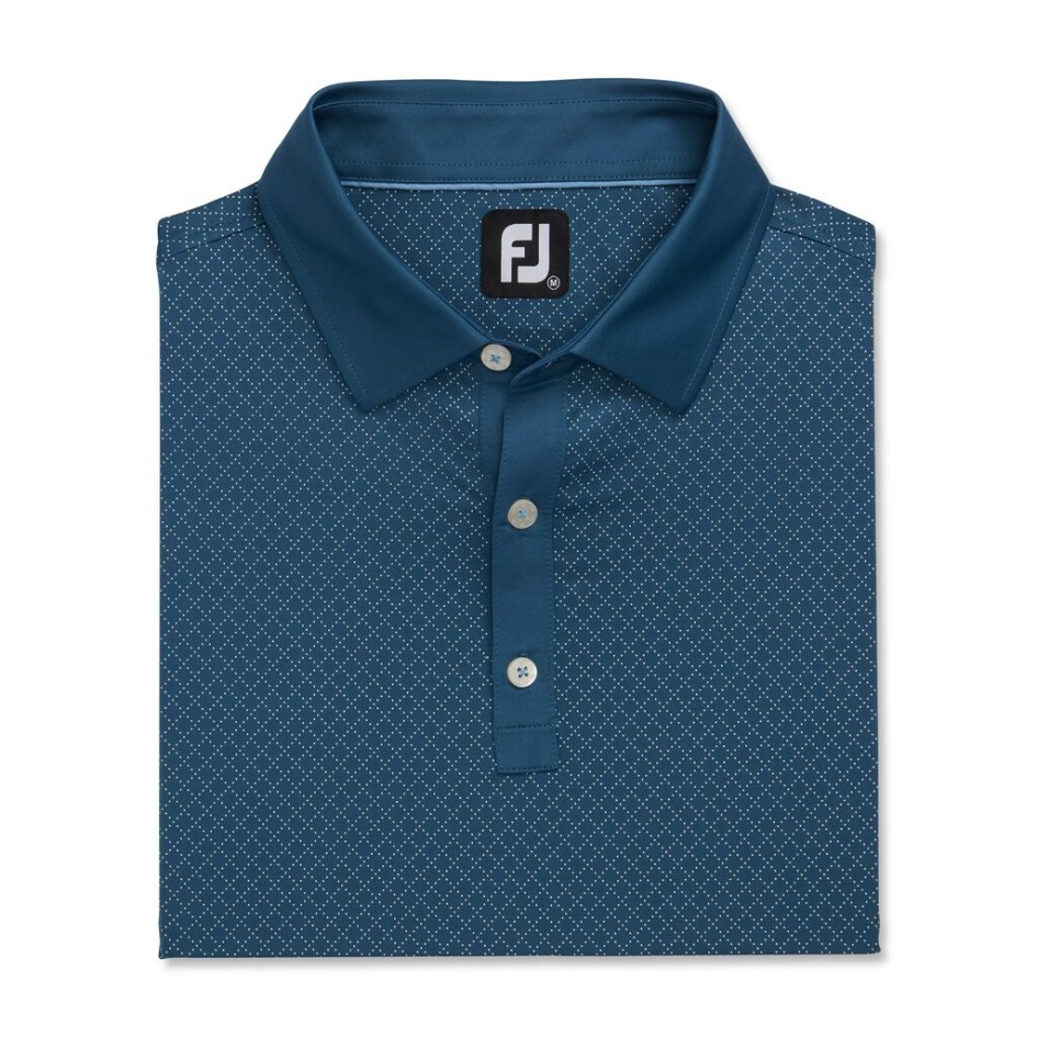 Footjoy Switzerland Diamantpunktmuster Lisle Selbstkragen – Tinte Im Vorigen Saisonstil
