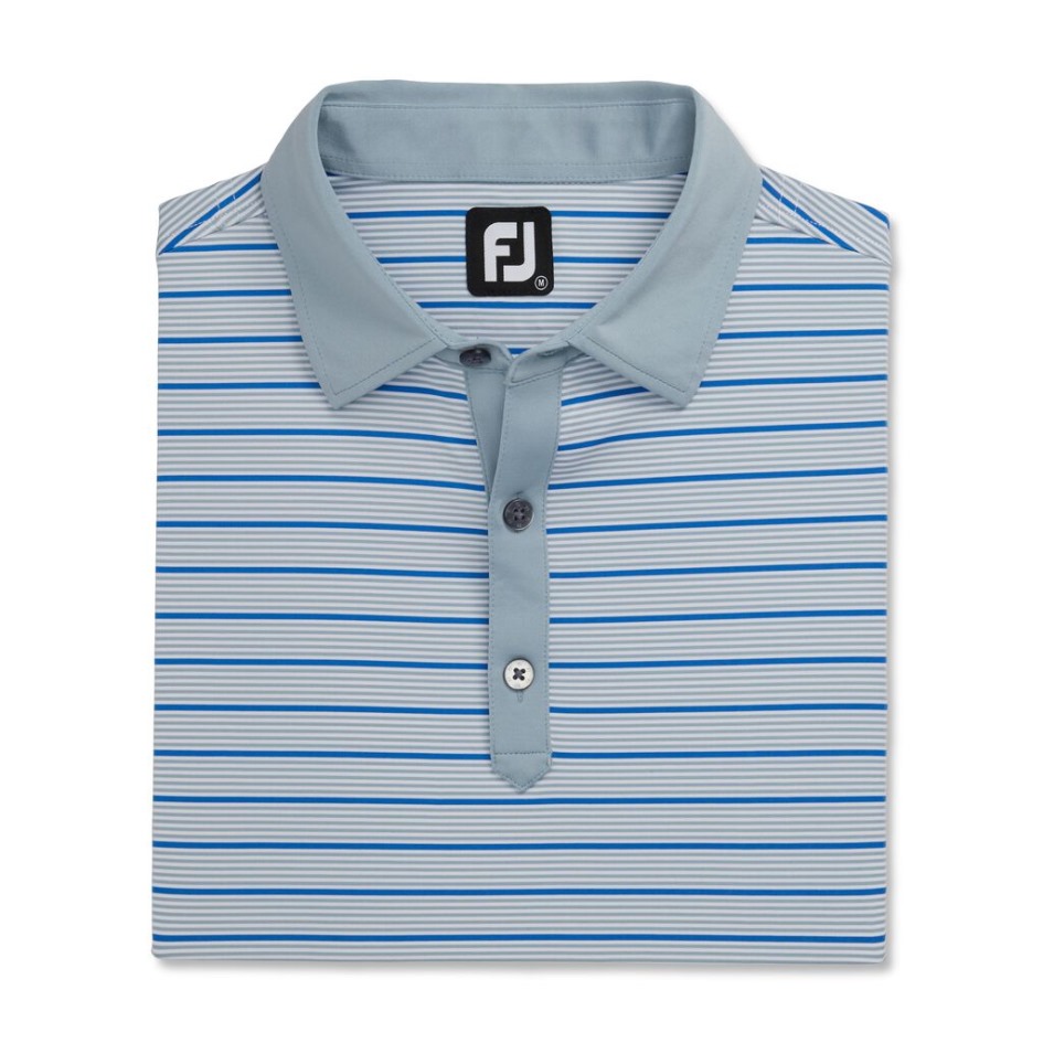 Akzentuierter Streifen Lisle Selbstkragen-stil Der Vorherigen Saison Taubengrau-weiß-royal Footjoy Schweiz