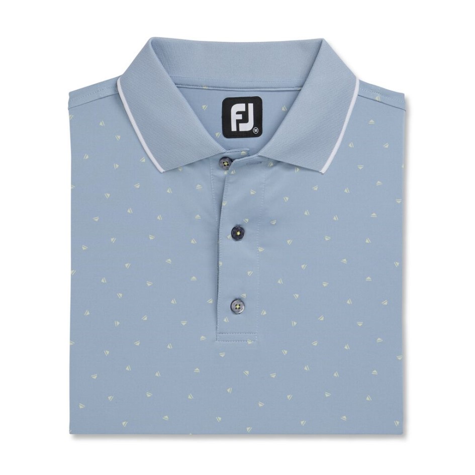 Grau-limonade Footjoy Switzerland Pushplay-print Lisle-strickkragen – Stil Der Vorherigen Saison