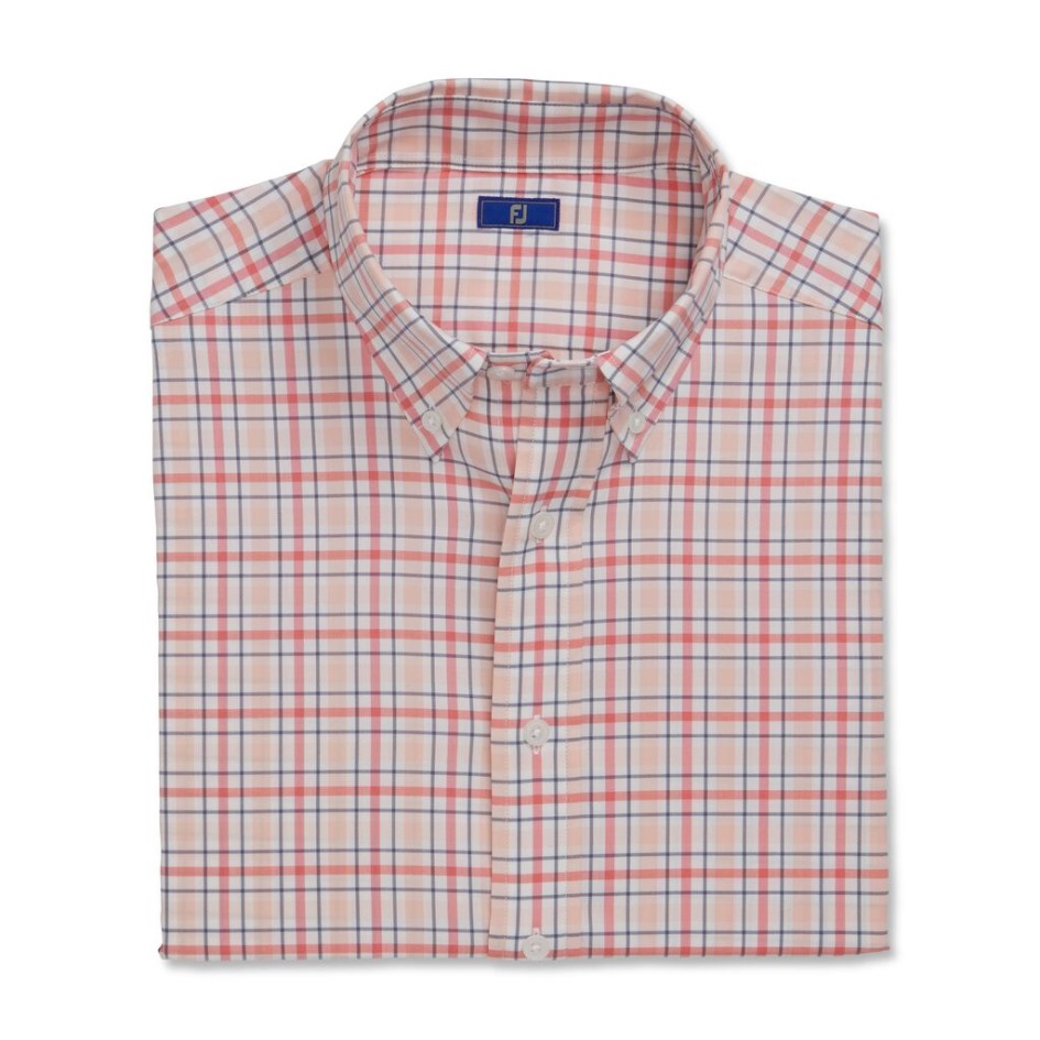 Super Weich Gewebtes Plaid Weiß-koralle-pink-graphit Footjoy Switzerland