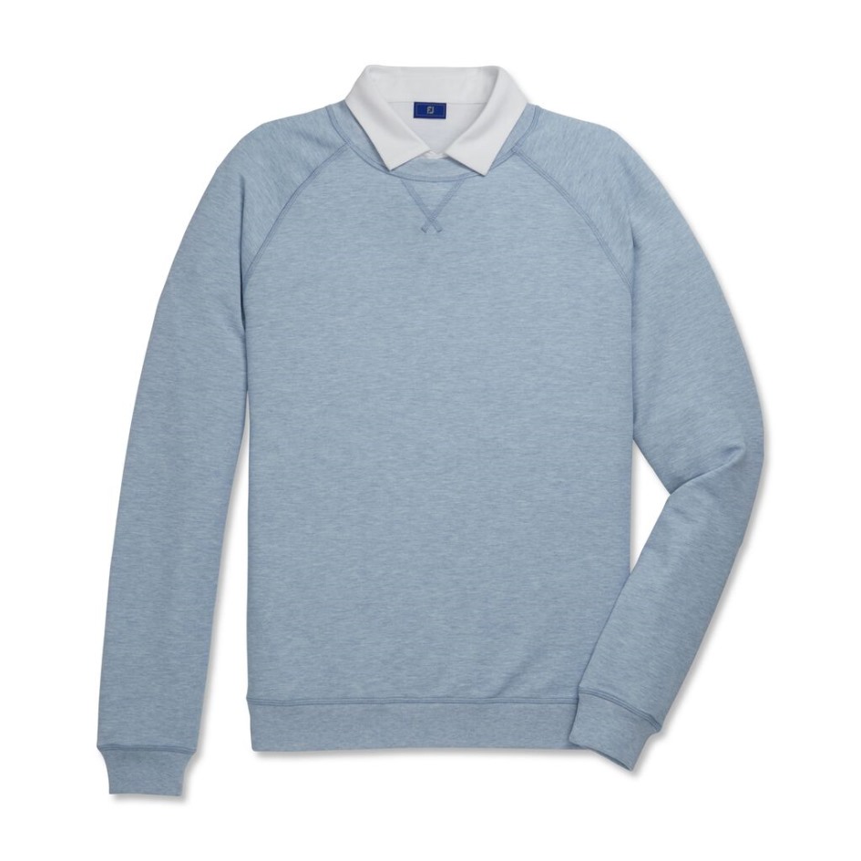 Footjoy Switzerland Taubengrau Meliert French Terry Rundhalsausschnitt