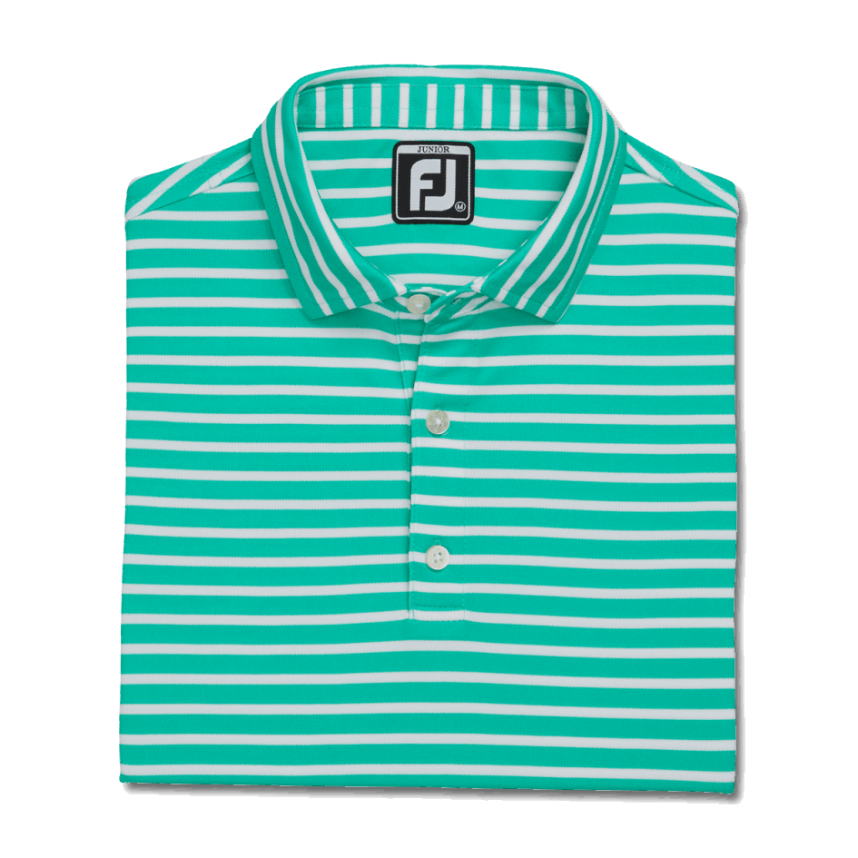 Gestreifter Pique-selbstkragen Junior Spearmint-white Footjoy Switzerland