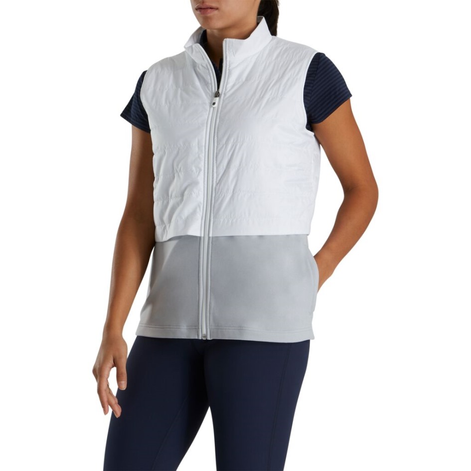Footjoy Switzerland Mehrlagige Isolierte Weste Damen Weiß
