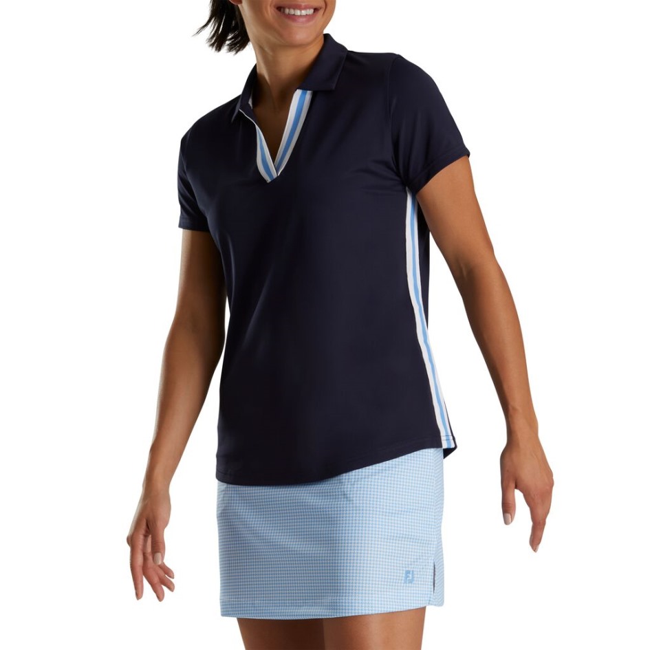 Footjoy Switzerland Navy Gestreifte Bandbesatz Damen