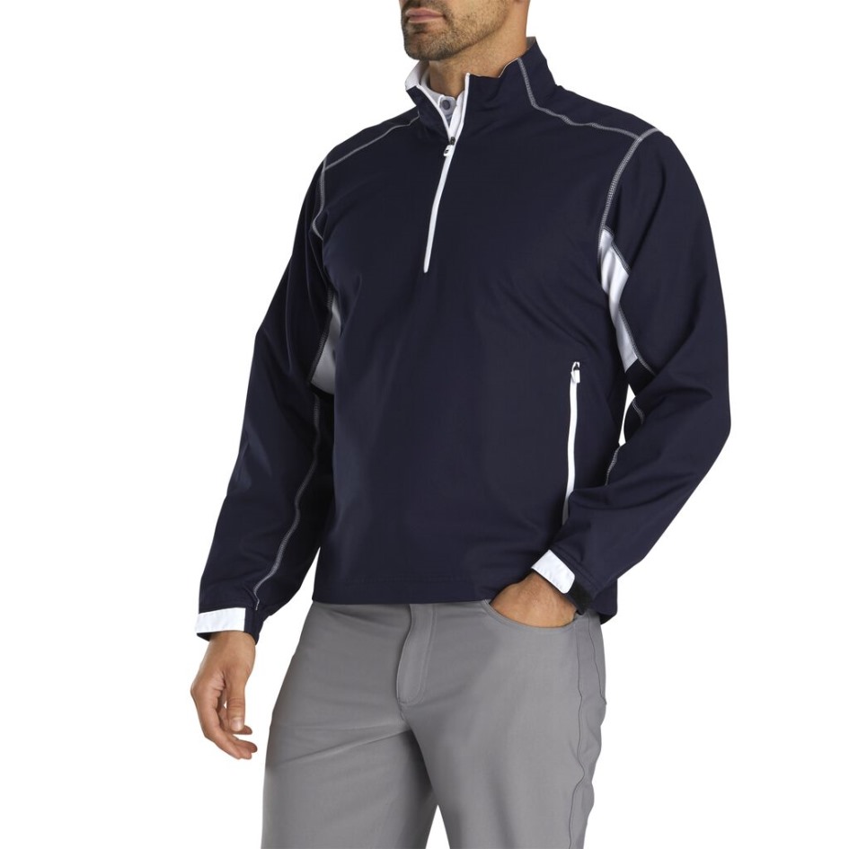 Footjoy Switzerland Navy-weißes Sport-Windshirt