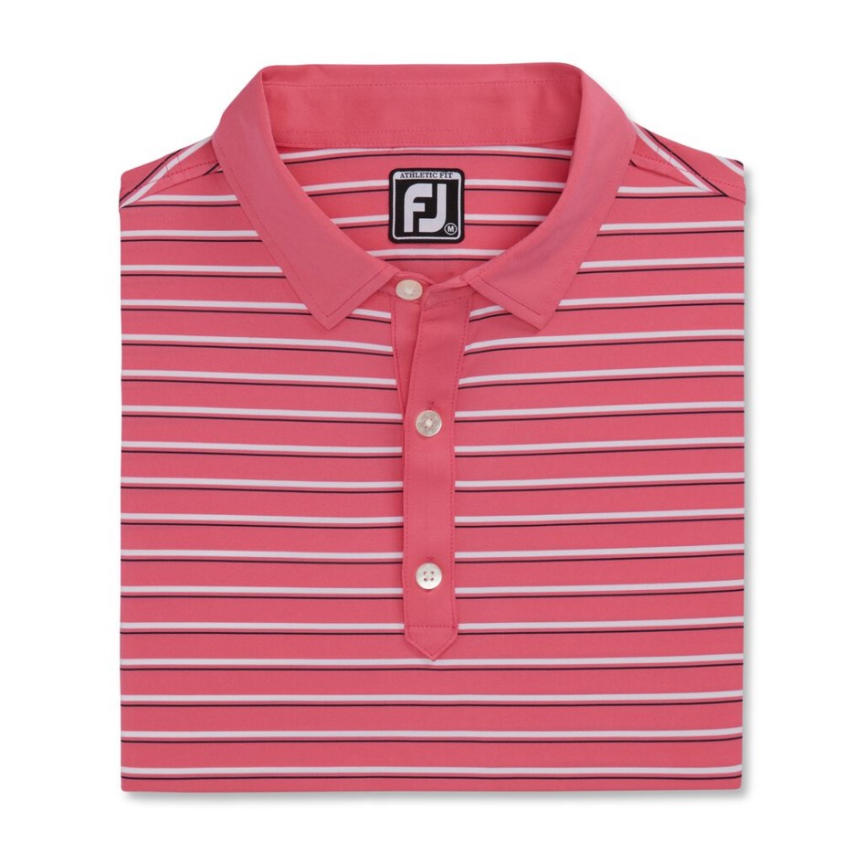 Watermelon Footjoy Switzerland Athletischer Fit Mehrstreifen Lisle Selbstkragen