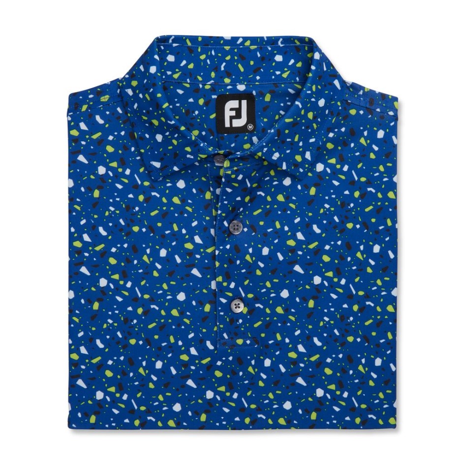 Terazzo Print Lisle Selbstkragen Ozean Footjoy Switzerland