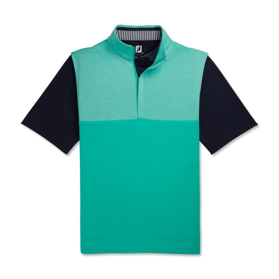 Heather Joke Weste Mit Halbem Reißverschluss Sea Green Footjoy Switzerland