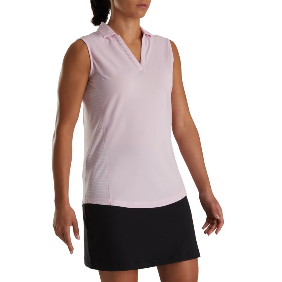 Rosa ärmellose Offene Knopfleiste Damen Footjoy Switzerland