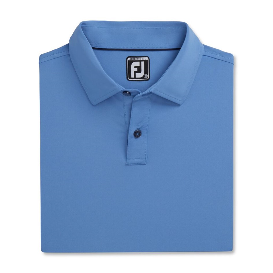 Athletische Passform, Fester Stoff, Stehkragen Footjoy Switzerland Indigo